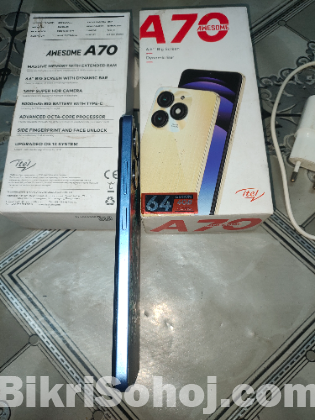 itel a70 full box 4+4 rom 64